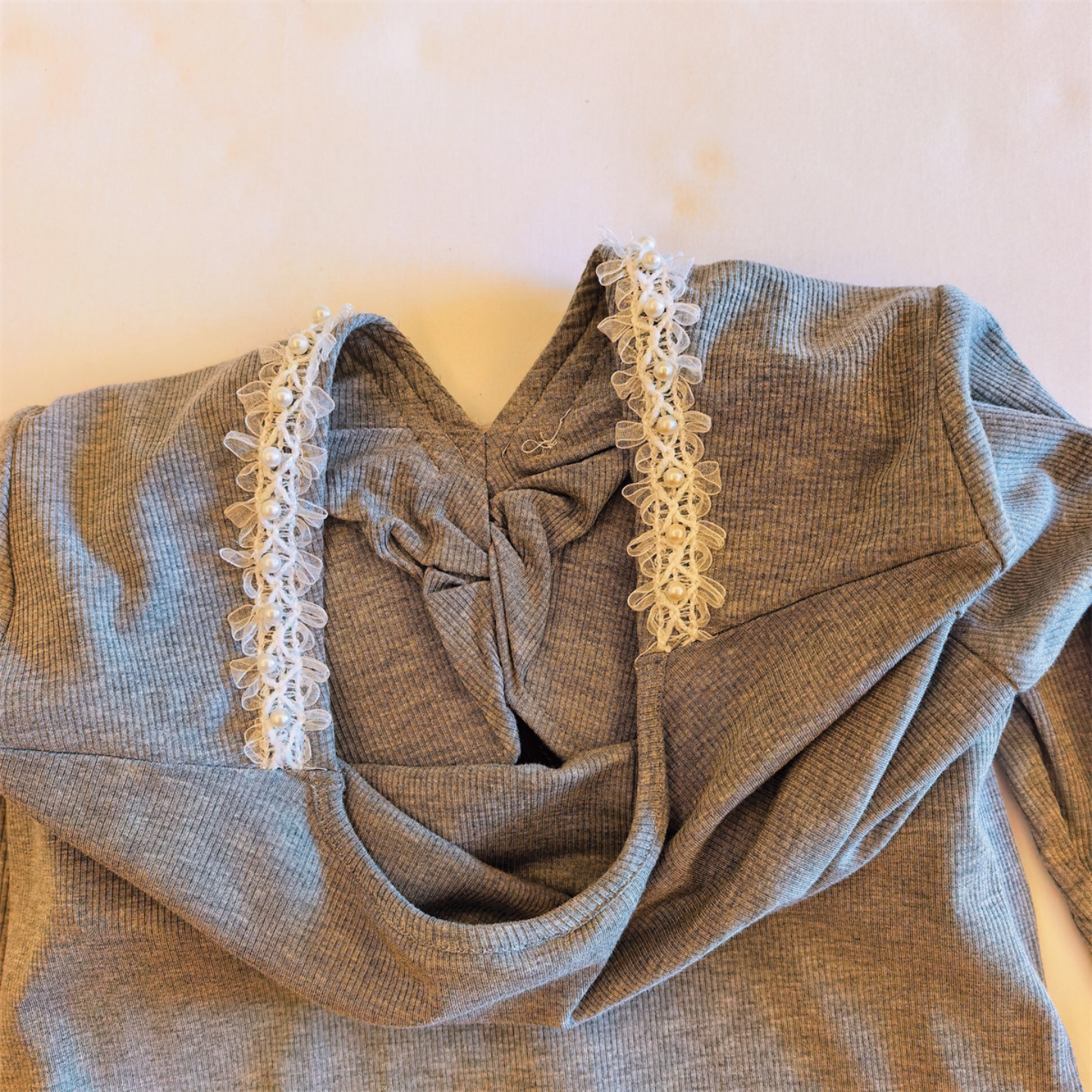 莫代尔睡衣女春秋冬季长袖长裤两件套薄款性感纯欲风带胸垫家居服 - 图1