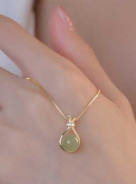 福袋和田玉项链女2025年新款小众设计锁骨链母亲节礼物送妈妈
