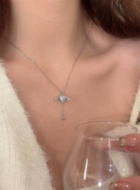 丘比特之心项链女爱心锆石浪漫天使锁骨链闺蜜礼物轻奢心形颈链