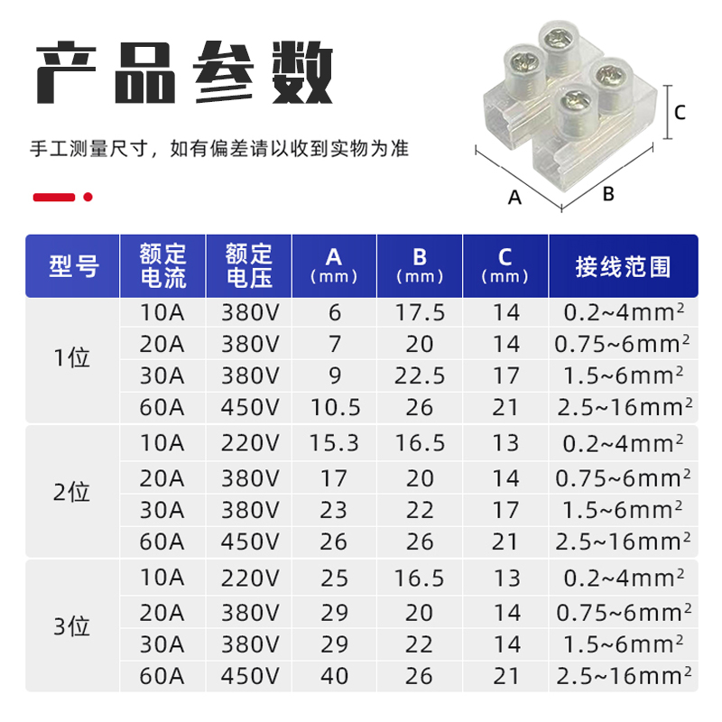 纯铜电线连接器一进一出电线接线器家用快速接线端子大功率对接头 - 图3