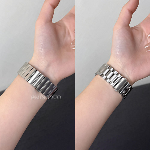鸣铎蝴蝶扣钢链适用华为fit5表带手表watchfit4pro新款金属fit3代夏天fit2女腕带智能运动女生高级感男钢表链 - 图3