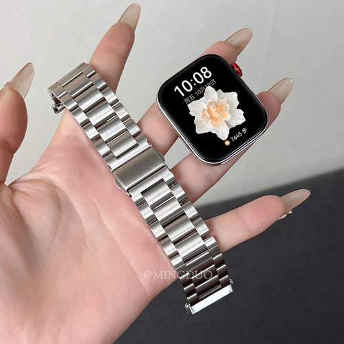 鸣铎蝴蝶扣钢链适用华为fit5表带手表watchfit4pro新款金属fit3代夏天fit2女腕带智能运动女生高级感男钢表链 - 图2
