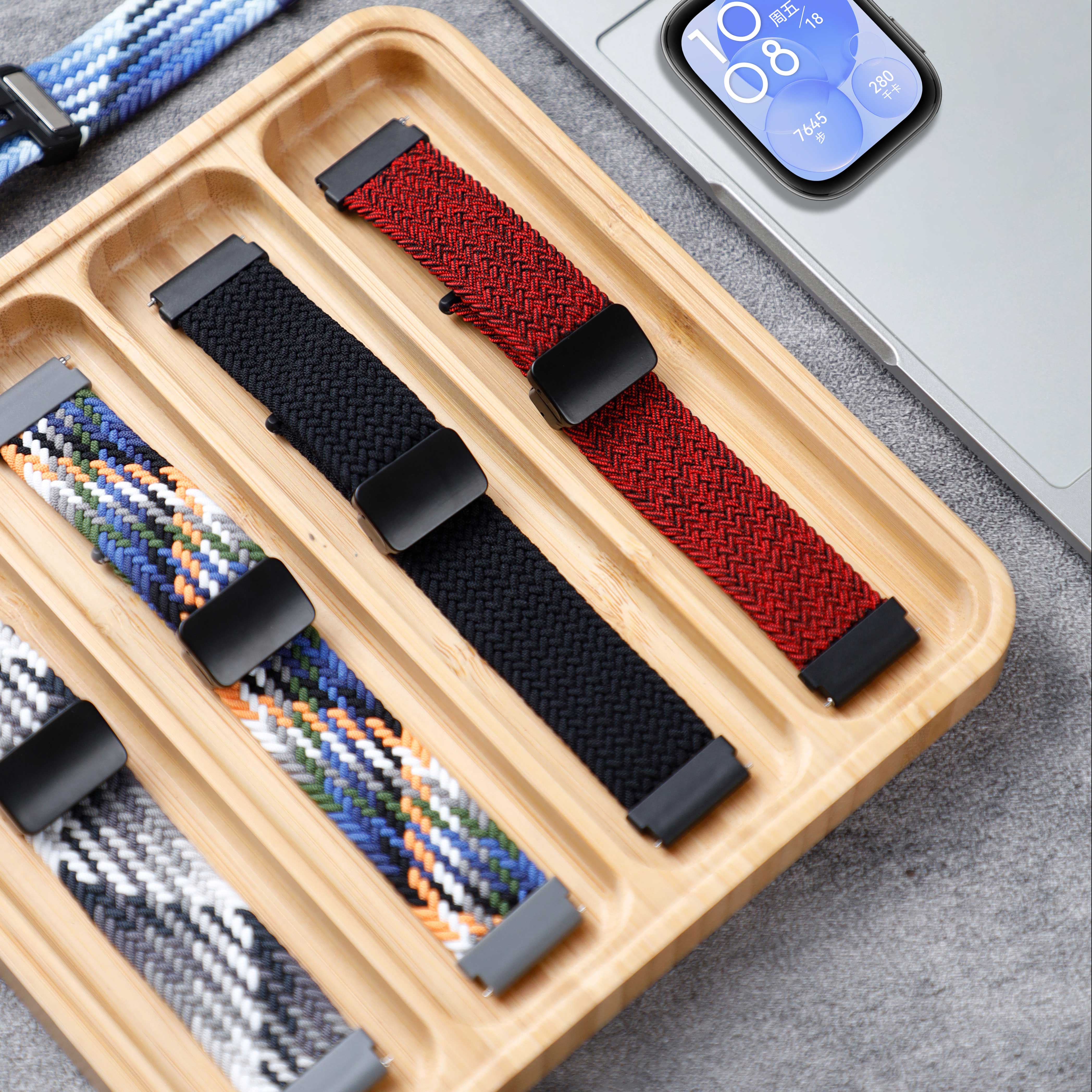 适用华为watch FIT4/3表带watchfit4pro手表带活力款编织尼龙磁吸fit2腕带透气手表链男女款士手环个性替换带