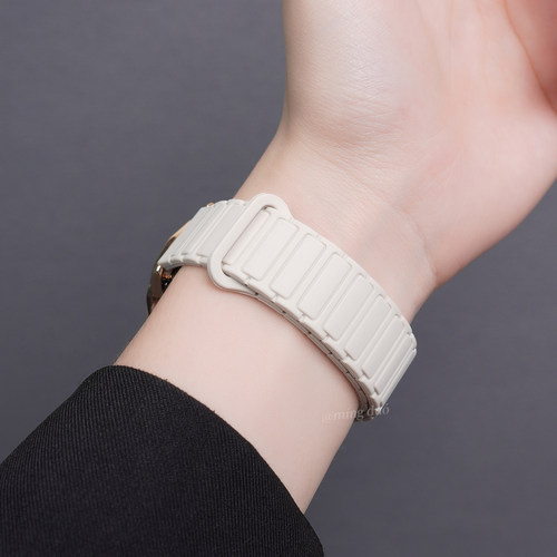 适用oppowatchx2mini手表x2表带女watch4pro新款星光三株磁吸硅胶一加手表2透气watchX3/2/1代夏季替换腕带se - 图1