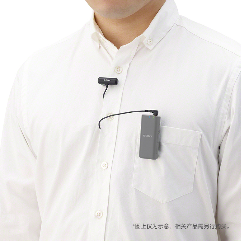 【自营】Sony/索尼ECM-LV1领夹式3.5mm接口便携立体声收音麦克录音笔咪头 - 图0