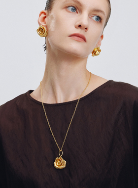 达弥玫瑰系列拉丝玫瑰花项链