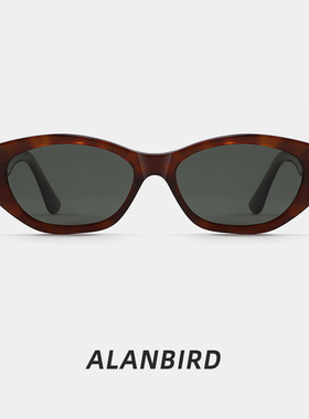 可配度数复古窄框猫眼太阳镜女款