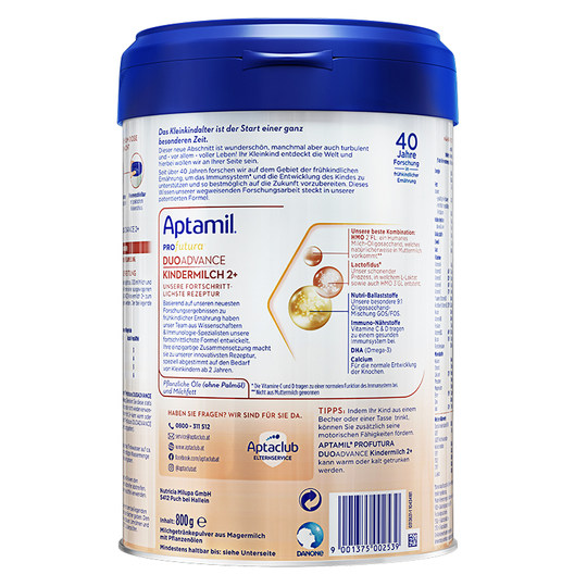 German Aptamil Milk Powder Platinum Edition 2+ Extra Section 800g