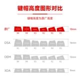 Вейка ПК верхняя туманная туманная оригинальная высота клавиша прозрачная адаптация гайки 68 75 87 102 108