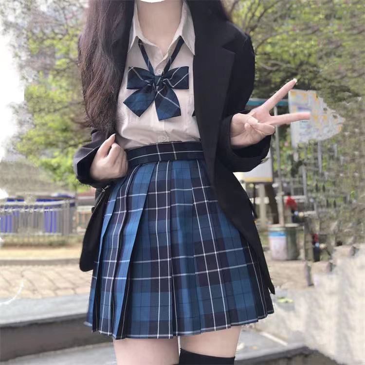 JK衬衫女夏季新款日系学院风基础款白色宽松百搭学生班服衬衣套装