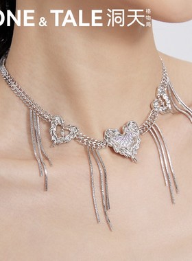 洞天tonetale羽结同心流苏项链