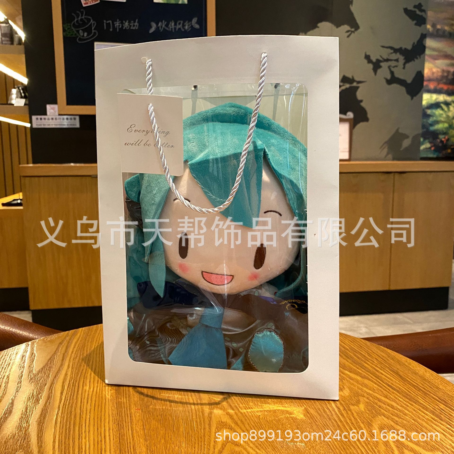 初音fufu玩偶正版 SEGA 初音未来 蝴蝶结毛绒公仔哔哩哔哩站世嘉 - 图2