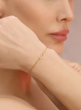 新款简约不锈钢炉内真金字母手链字母手环手镯跨境爆款厂家直销