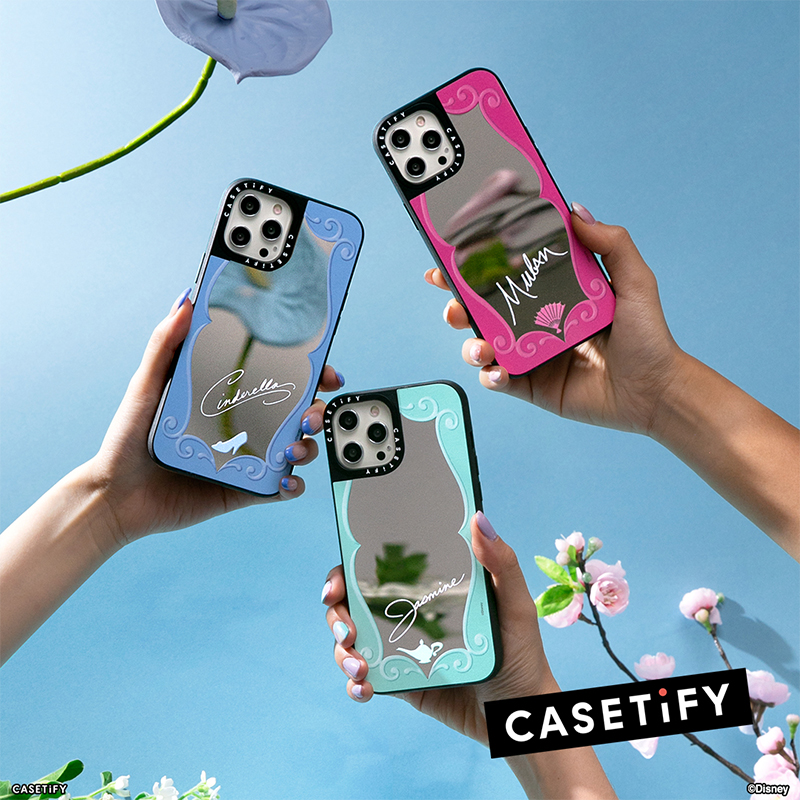 Disney x CASETiFY联名爱丽儿茉莉贝儿迪士尼公主适用iPhone15/14/13/12/Pro/Max镜面手机壳-图0