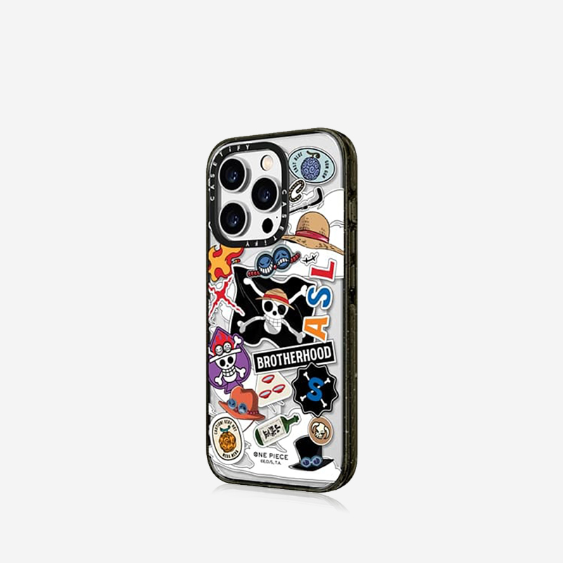 One Piece x CASETiFY航海王联名兄弟贴纸适用于iPhone14/13/Plus/Pro/Max防摔手机壳-图1