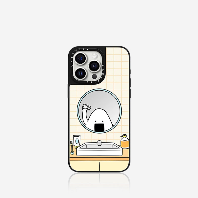 CASETiFY艺术家联名 饭团的早晨 适用于iPhone15/14/13/Pro/Max镜面手机壳