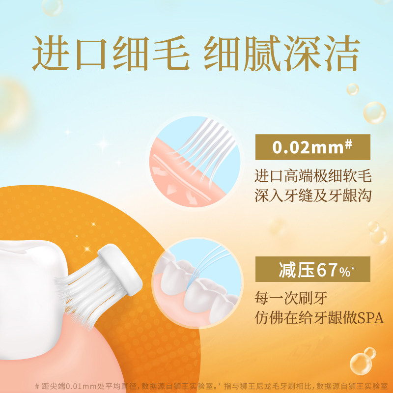 lion细齿洁弹力护龈成人日本牙刷 狮王口腔护理牙刷/口腔清洁工具