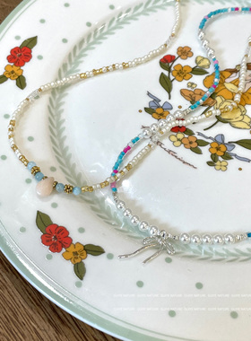 归野多巴胺夏季不规则串珠项链女