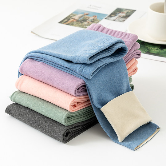 儿童秋裤中大童保暖裤男童女童德绒宝宝家居加绒睡裤秋冬打底内穿