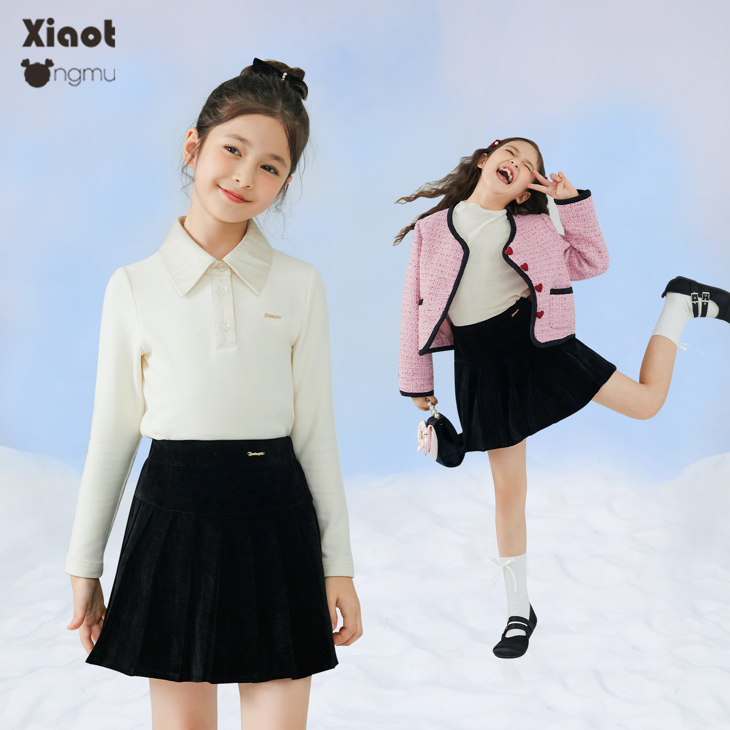 小童木 时髦百搭女童半身裙防走光秋冬新款女大童高腰丝绒百褶裙,淘宝优惠券,粉丝福利购,淘宝优惠卷