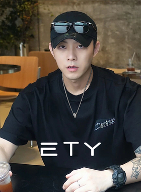 美式小众双环吊坠项链