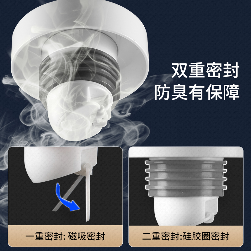 下水管防返臭神器厨房管道密封圈塞洗手盆防臭下水管道封口盖配件