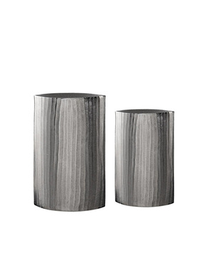 现代轻奢侘寂风树脂竖纹锤纹花器花瓶工艺品摆件家居酒店软装饰i.