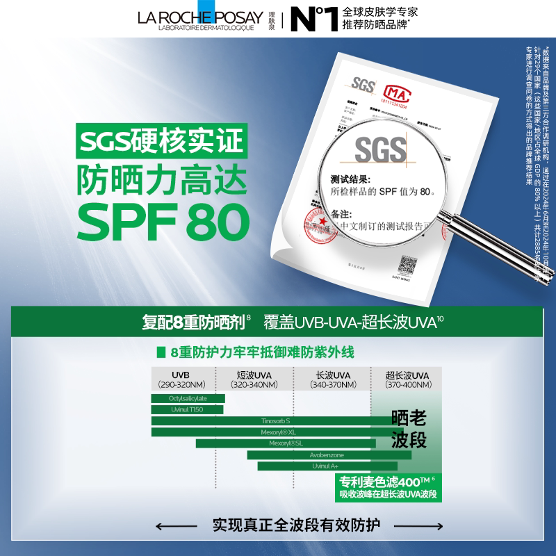 【达人推荐】理肤泉大哥大防晒SPF78 海边户外防水清爽隔离海外店