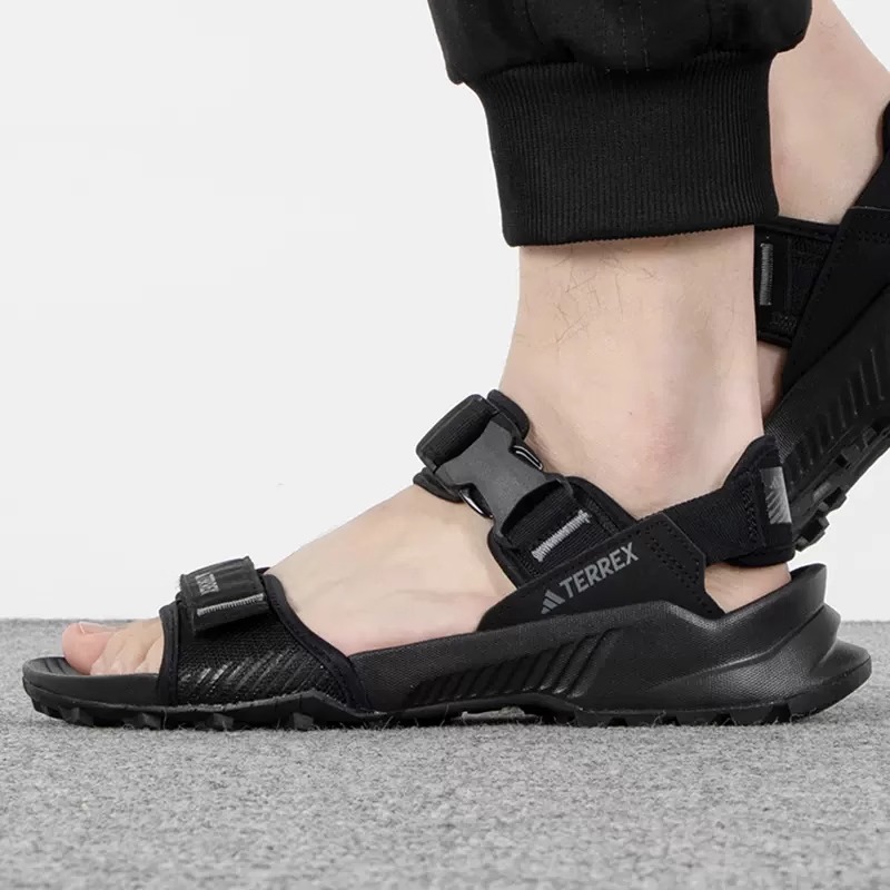 Adidas/阿迪达斯男鞋夏季新款黑色魔术贴户外徒步运动凉鞋ID4269-图0