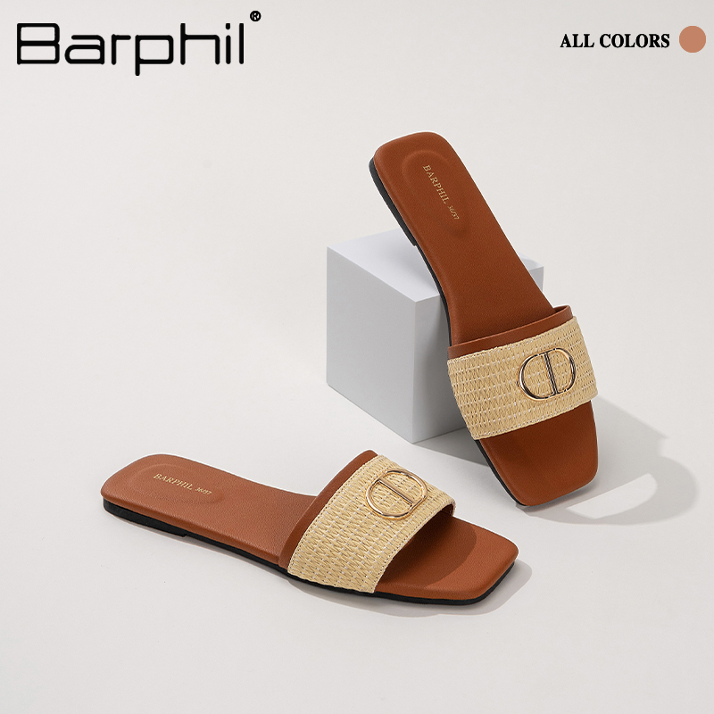 Barphil拖鞋女2024夏季新款外穿防滑时尚法式一字拖高级感凉拖鞋