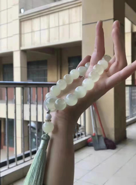 青白玉文玩手串青白玉复古女生