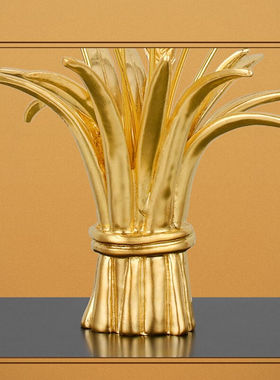 秦庭澜境金箔麦穗大卖桌面招财摆件客厅办公室装饰品公司店铺开业