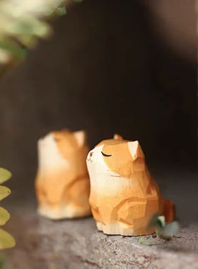 晴碧琳（Qbily）木雕摆件创意礼品手可爱桌面办公室工摆件女生妇