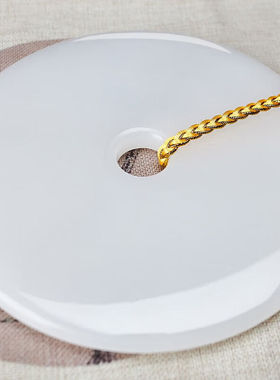 唐登平安扣摆件天然玉石家居客厅玄关电视柜酒柜装饰品乔迁新居礼