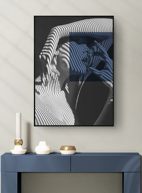 厂家直销现代简约蓝色抽象简约客厅装饰画艺术沙发背景墙挂画壁画