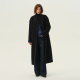Bai Gong 2024 autumn and winter new high-end temperament 100% wool woolen coat women's stand collar long coat 52621