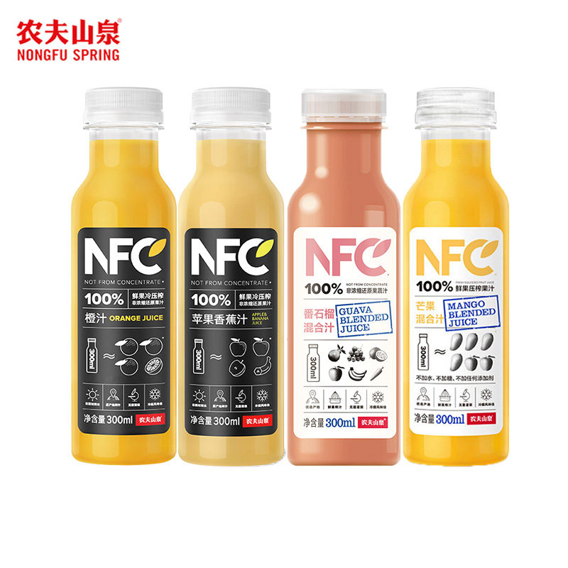 农夫山泉NFC果汁橙汁300ml*24瓶装整箱批特价芒果纯果蔬汁饮料品,淘宝优惠券,粉丝福利购,淘宝优惠卷