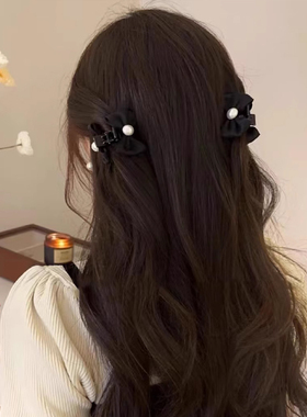 甜美公主双面蝴蝶结刘海发夹抓夹
