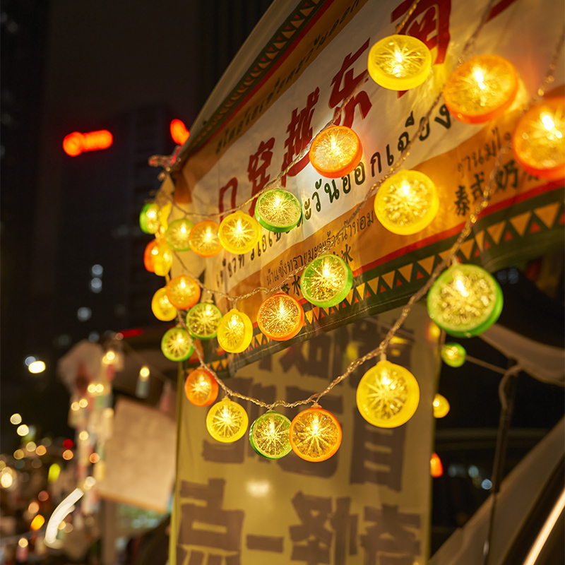 夜市摆摊装饰灯水果灯网红后备箱布置氛围灯地摊户外防水闪灯串灯