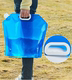 Outdoor portable folding water bottle with faucet riding tourist camping plastic hand to lift large capacity folding bucket