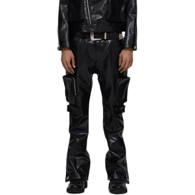 GLACIERBOY 2022 F/W COBRA LEATHERY RIDER PANTS - 图3