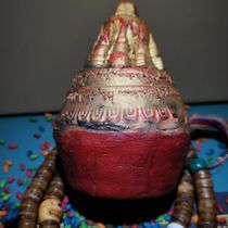 The Karmada S six-word large Ming Tibetan traditional handmade clay rub such as the one coming to the Tower of the eighth tower to wipe the King Kong Buddha Tower