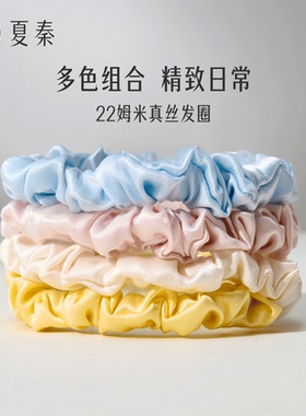 夏秦22姆米桑蚕丝百搭小肠发圈