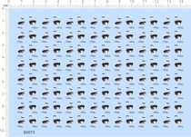 80073 whole edition of glue 1 8 long Jing classmates Eyes Water Stickers Doll Paparazzi Hand clay Man Puppet label Water sticker