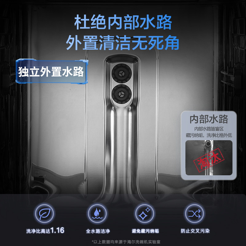 海尔嵌入式双面洗w50家用洗碗机 海尔洗碗机洗碗机