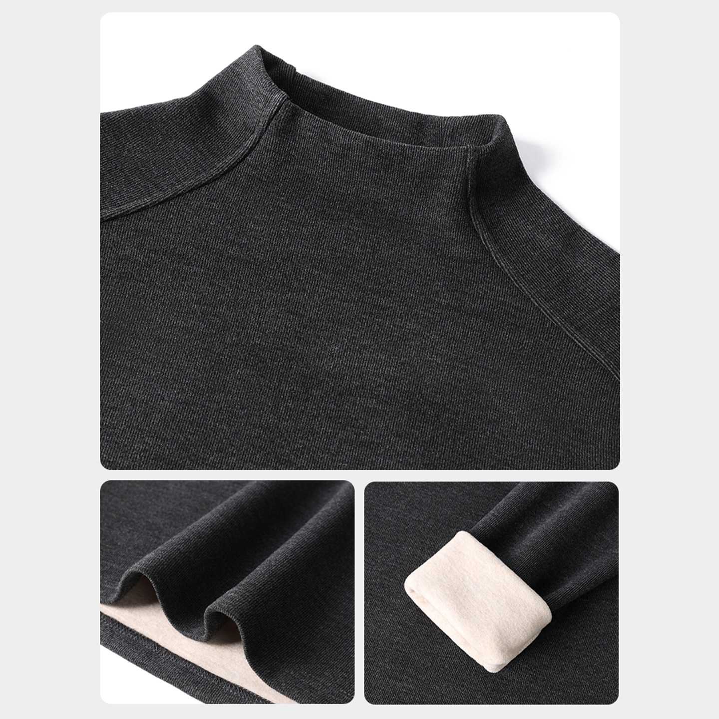 猫人双面德绒半高领打底衫女羊绒蚕丝2025新款秋冬内搭保暖上衣,淘宝优惠券,粉丝福利购,淘宝优惠卷