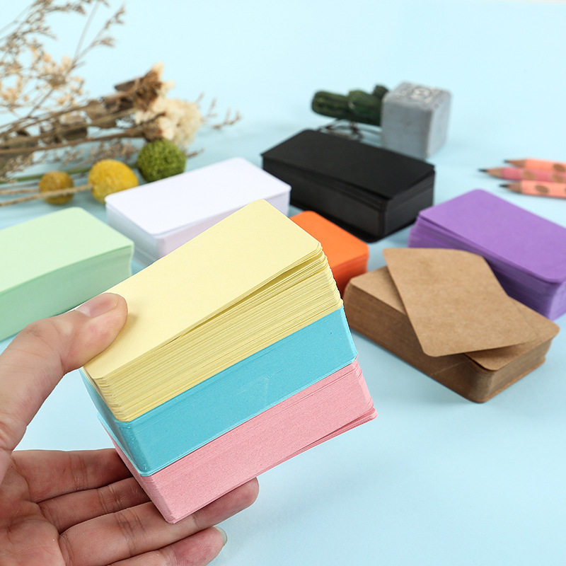 English word cards hard cardboard handwritten portable memory