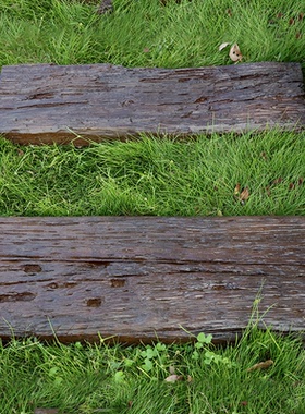 户外庭院造景布置仿木桩踏步石