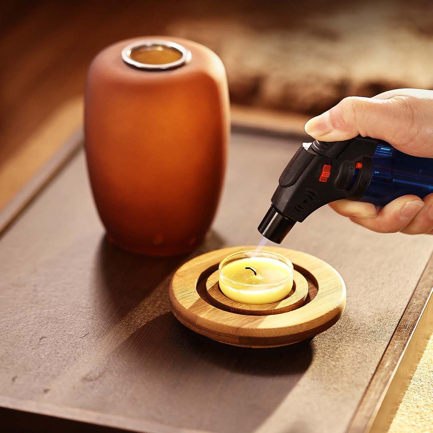 中式蜡烛沉香灯家用美容院安神香薰灯檀香沉香香粉熏香炉玻璃烛台,淘宝优惠券,粉丝福利购,淘宝优惠卷