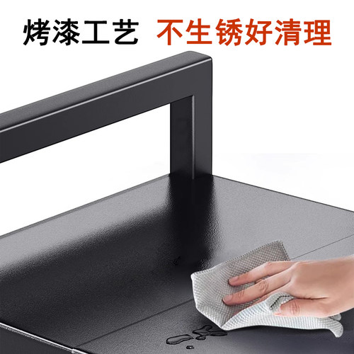 厨房微波炉置物架可伸缩家用双层烤箱架子台面桌面电饭煲收纳架子 - 图1